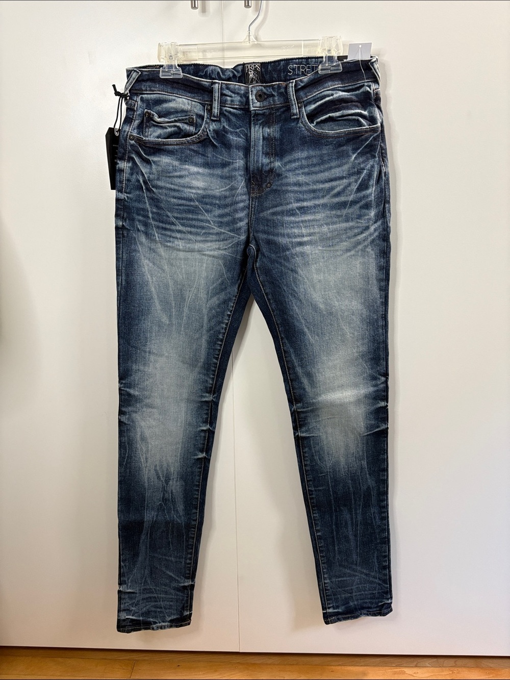 PRPS Men's Dark Blue Windsor Faded Skinny Jeans 32